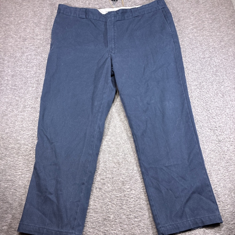 Dickies 874 Original Fit Work Pants Mens 44x30 Navy Blue Flex Twill